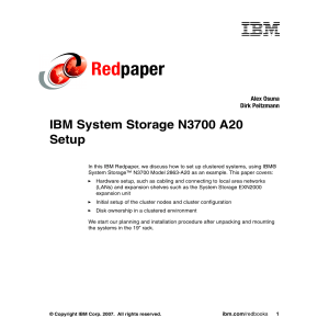 Red paper IBM System Storage N3700 A20 Setup