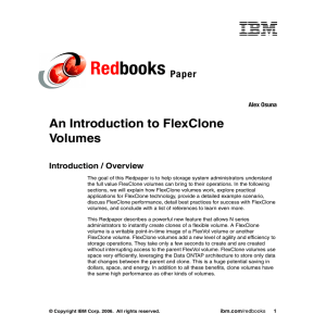 Red books An Introduction to FlexClone Volumes