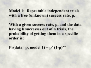 Model 1:  Repeatable independent trials