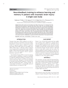 Neurofeedback training to enhance learning and A single case study