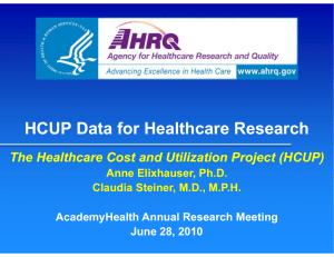 HCUP Data for Healthcare Research
