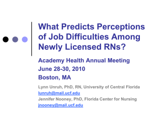 What Predicts Perceptions p of Job Difficulties Among N