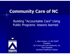 Community Care of NC “ B ildi “A