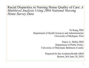 A l l l Multilevel Analysis Using 2004 National Nursing