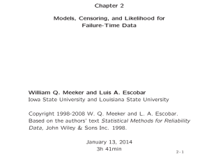 Chapter 2 Models, Censoring, and Likelihood for Failure-Time Data