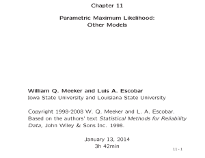 Chapter 11 Parametric Maximum Likelihood: Other Models