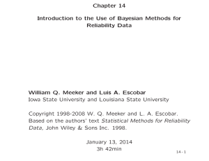 Chapter 14 Introduction to the Use of Bayesian Methods for Reliability Data