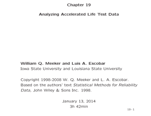 Chapter 19 Analyzing Accelerated Life Test Data