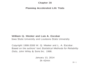 Chapter 20 Planning Accelerated Life Tests