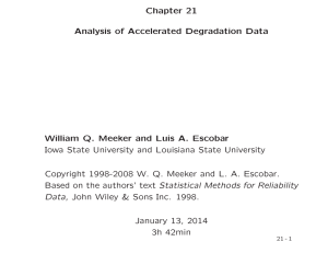 Chapter 21 Analysis of Accelerated Degradation Data