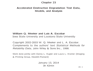 Chapter 23 Accelerated Destructive Degradation Test Data, Models, and Analysis