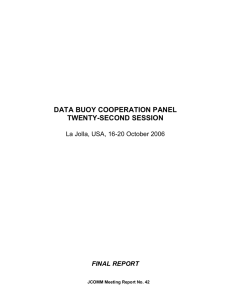 DATA BUOY COOPERATION PANEL  TWENTY­SECOND SESSION   FINAL REPORT