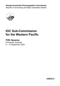 IOC Sub-Commission for the Western Pacific  Fifth Session