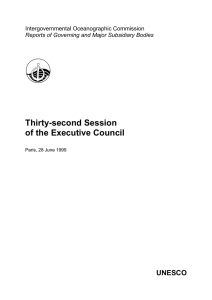 Thirty-second Session of the Executive Council UNESCO Intergovernmental Oceanographic Commission