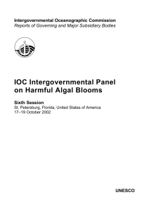 IOC Intergovernmental Panel on Harmful Algal Blooms Intergovernmental Oceanographic Commission Sixth Session