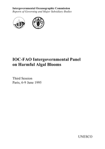 IOC-FAO Intergovernmental Panel on Harmful Algal Blooms Third Session Paris, 6-9 June 1995