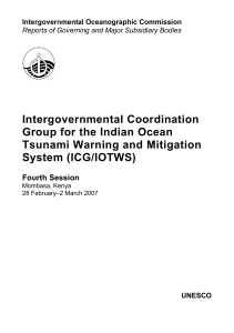 Intergovernmental Coordination Group for the Indian Ocean Tsunami Warning and Mitigation System (ICG/IOTWS)