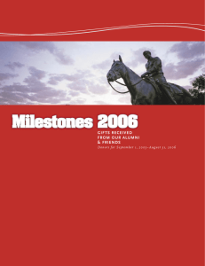 Milestones 2006 GIF TS RECEIVED FROM OUR ALUMNI &amp; FRIENDS