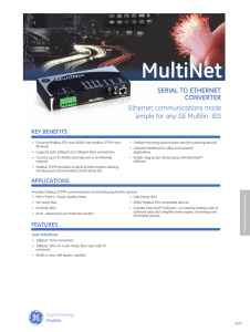 MultiNet SERIAL TO ETHERNET CONVERTER Ethernet communications made