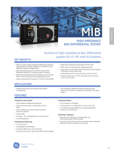 MIB HIGH IMPEDAnCE BuS DIFFErEnTIAL SySTEM Numerical High Impedance Bus Differential