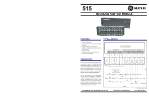 515 BLOCKING AND TEST MODULE TYPICAL WIRING FEATURES