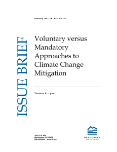 ISSUE BRIEF Voluntary versus Mandatory Approaches to