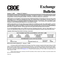 Exchange Bulletin January 7, 2005       ...