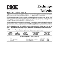 Exchange Bulletin March 11, 2005       ...