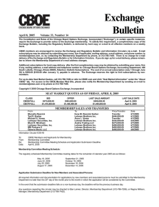 Exchange Bulletin April 8, 2005       ...