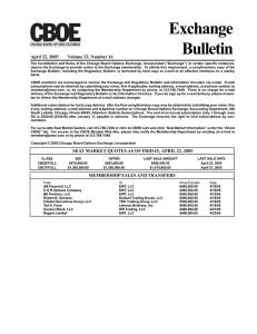 Exchange Bulletin April 22, 2005       ...