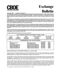 Exchange Bulletin April 29, 2005       ...