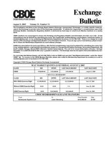 Exchange Bulletin August 5, 2005       ...