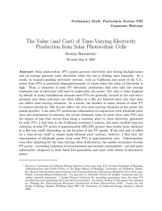 The Value (and Cost) of Time-Varying Electricity Severin Borenstein