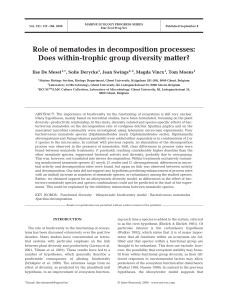 Role of nematodes in decomposition processes: Does within-trophic group diversity matter?