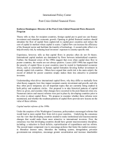 International Policy Center  Post-Crisis Global Financial Flows