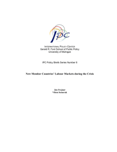 New Member Countries’ Labour Markets during the Crisis I P