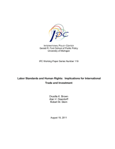 Labor Standards and Human Rights:  Implications for International