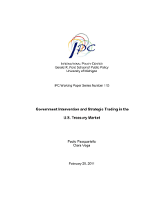Government Intervention and Strategic Trading in the U.S. Treasury Market Paolo Pasquariello