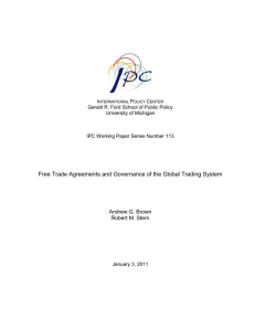 Free Trade Agreements and Governance of the Global Trading System