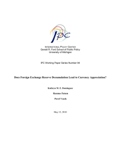 Does Foreign Exchange Reserve Decumulation Lead to Currency Appreciation?