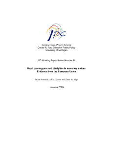 Fiscal convergence and discipline in monetary unions: