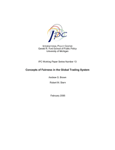 Concepts of Fairness in the Global Trading System