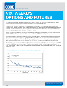 VIX WEEKLYS OPTIONS AND FUTURES