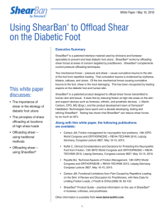 Using ShearBan to Offload Shear on the Diabetic Foot