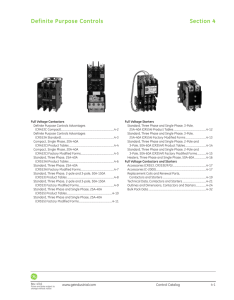 Definite Purpose Controls Section 4