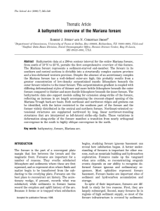 Thematic Article A bathymetric overview of the Mariana forearc R J. S