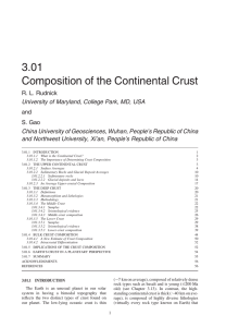 3.01 Composition of the Continental Crust