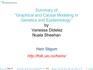 Summary of “Graphical and Causal Modeling in Genetics and Epidemiology” by