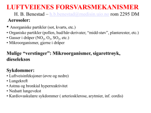 LUFTVEIENES FORSVARSMEKANISMER  • H. B. Benestad –