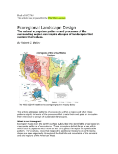 Ecoregional Landscape Design